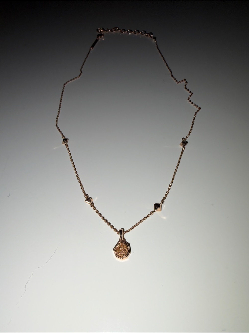 Kendra Scott Rose Gold Pendant Necklace - Women Jewelry